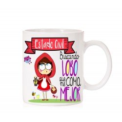 Taza Buscando lobo que me coma mejor