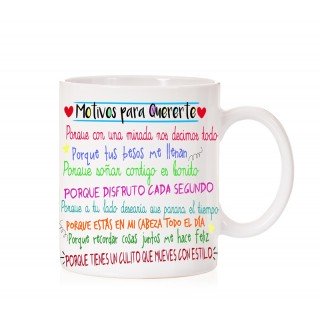 Taza Motivos para quererte