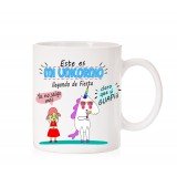 Taza Unicornio llegando de fiesta