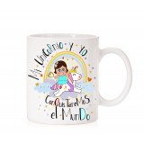 Taza Mi unicornio y yo conquistaremos el mundo