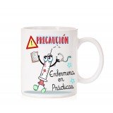 Taza Precaución enfermera en prácticas