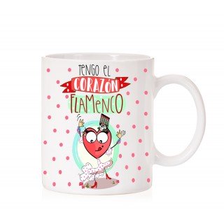 Taza Tengo el corazón Flamenco