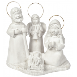 Portal de Belén compato con ángel anunciación. Navidad para pintar