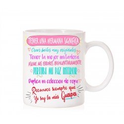 Taza Tener una hermana significa