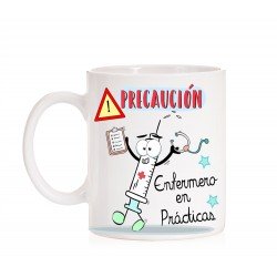 Taza Precaución Enfermero en prácticas
