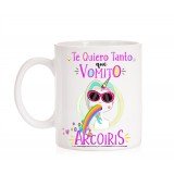 Taza Quiero tanto que Vomito Arcoiris