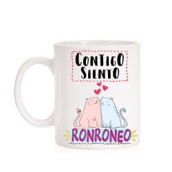 Taza Contigo siento ronroneo