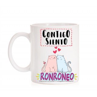 Taza Contigo siento ronroneo
