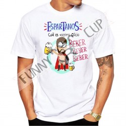 Camiseta Espartanos cual es vuestro oficio, beber.