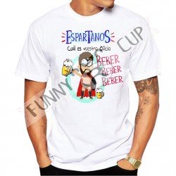 Camiseta Espartanos cual es vuestro oficio, beber.