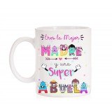 Taza Eres La mejor madre y una superabuela Nuevo Modelo