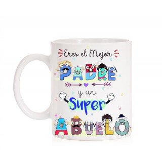 Taza Eres el mejor padre y un superabuelo Nuevo Modelo