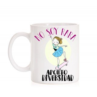 Taza No soy Rara aporto diversidad
