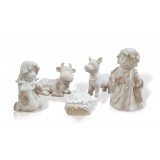Escayola Portal de Bel&eacute;n 5 figuras de nacimiento navidad infantil. Altura 10 cm