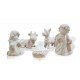 Escayola Portal de Belén 5 figuras de nacimiento navidad infantil. Altura 10 cm