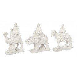 Conjunto de Reyes Magos de Navidad. 3 Figuras Reyes magos. 22 cm. altura