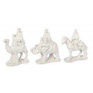 Conjunto de Reyes Magos de Navidad. 3 Figuras Reyes magos. 22 cm. altura