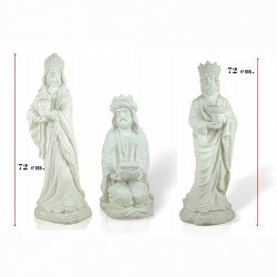 Super grandes. Reyes Magos 72 cm. de altura. Conjunto de 3 figuras.