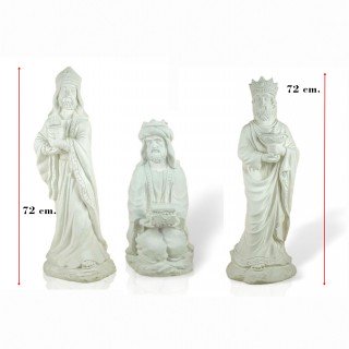 Super grandes. Reyes Magos 72 cm. de altura. Conjunto de 3 figuras.