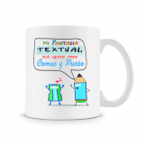 Taza Mi fantasia textual es que me comas y punto