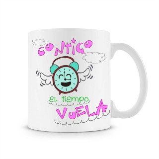 Taza Contigo el Tiempo Vuela