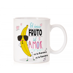 Taza El único fruto del amor es la banana