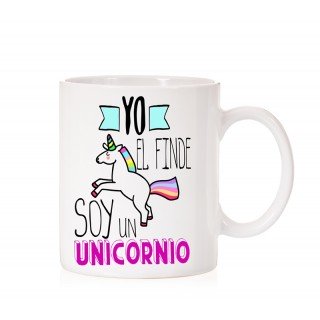 Taza Yo el Finde soy un Unicornio