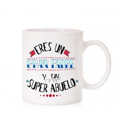 Taza Eres un gran padre y un super abuelo