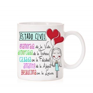 Taza Estado Civil Enamorada de la vida ...
