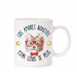 Taza los amores bonitos están llenos de pelos