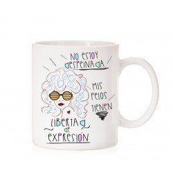 Taza no estoy despeinada mis pelos tienen libertad de movimiento
