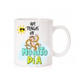 Taza que tengas un monito día