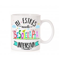 Taza Mi estrés necesita besoterapia intensiva