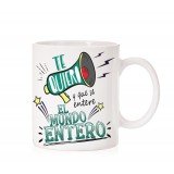 Taza Te quiero y que se entere el mundo entero