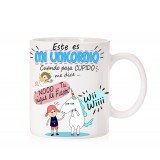 Taza Este es mi unicornio cuando llega cupido